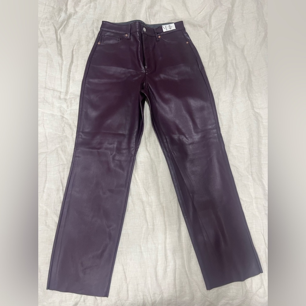 Express Women's Straight Leg Jeans - Dark Purple (plum)